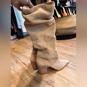 Steve Madden SuedeSlouchy Tannish Heeled Fall/Winter Boots